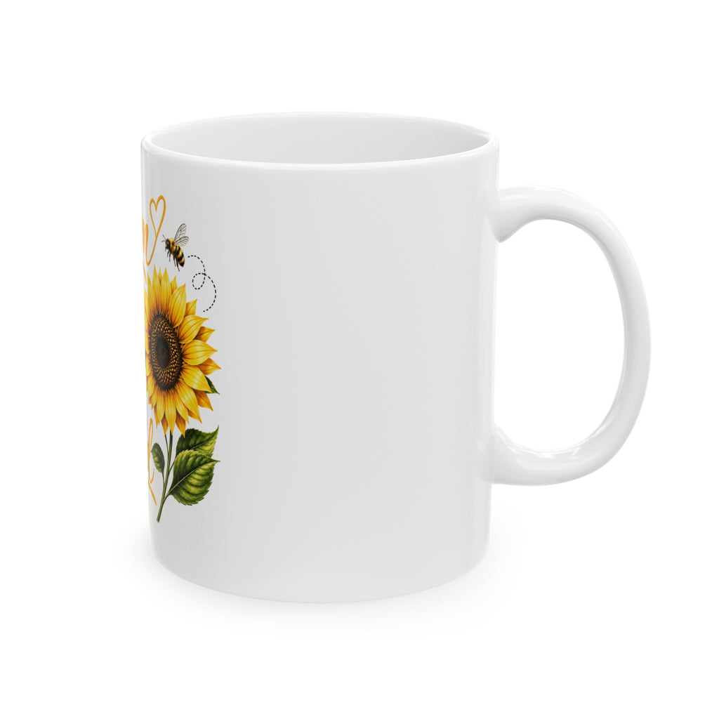 Bloom Where You Are Planted Sunflower Ceramic Mug (11oz, 15oz)