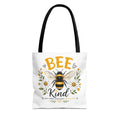 Bee Kind Floral Tote Bag — Cute Bee & Daisies AOP Grocery/Everyday Tote