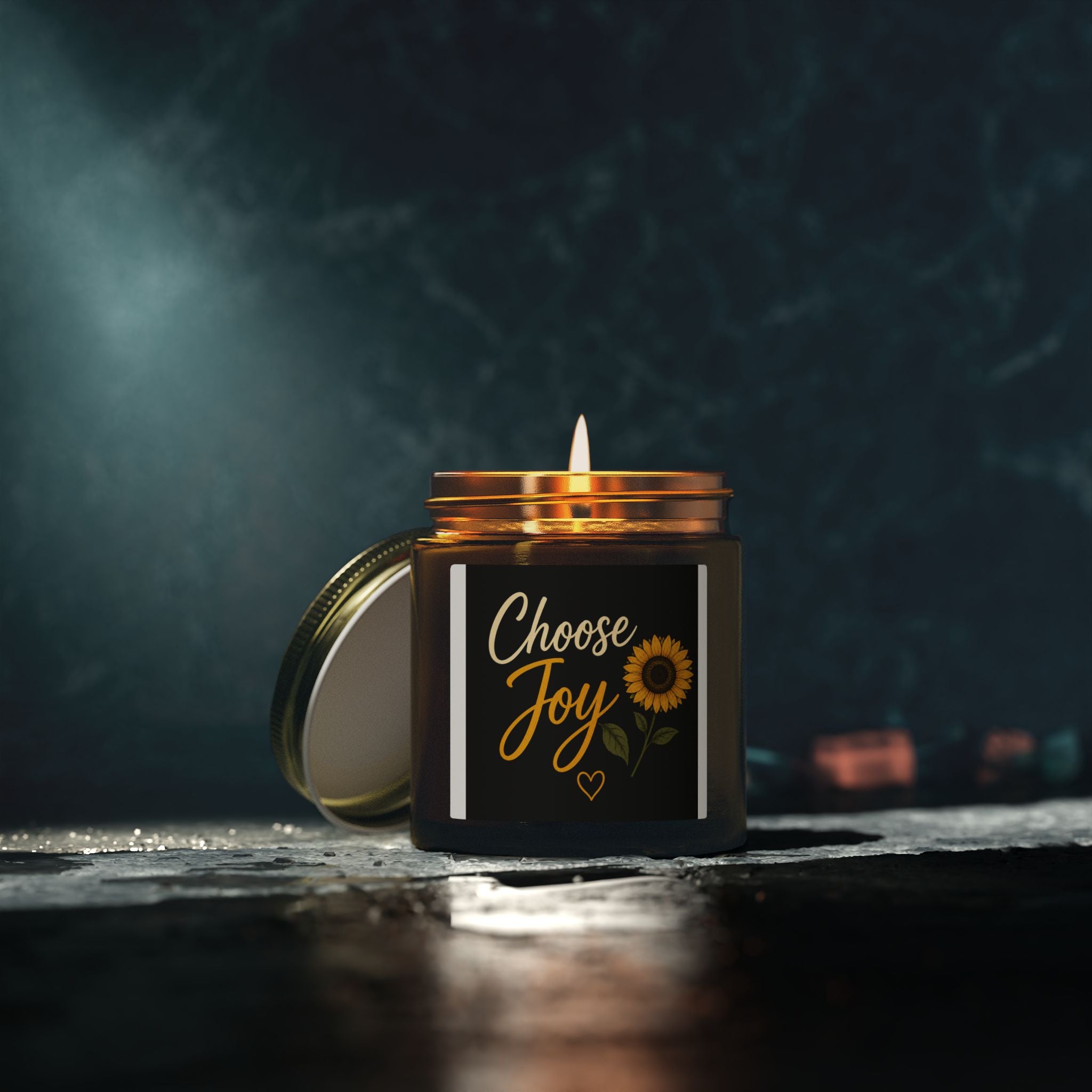 Choose Joy Sunflower Scented Candle — Coconut Apricot Wax (4oz & 9oz)