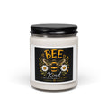 Bee Kind Soy Candle – 9oz Scented Jar with Bee & Daisies Design
