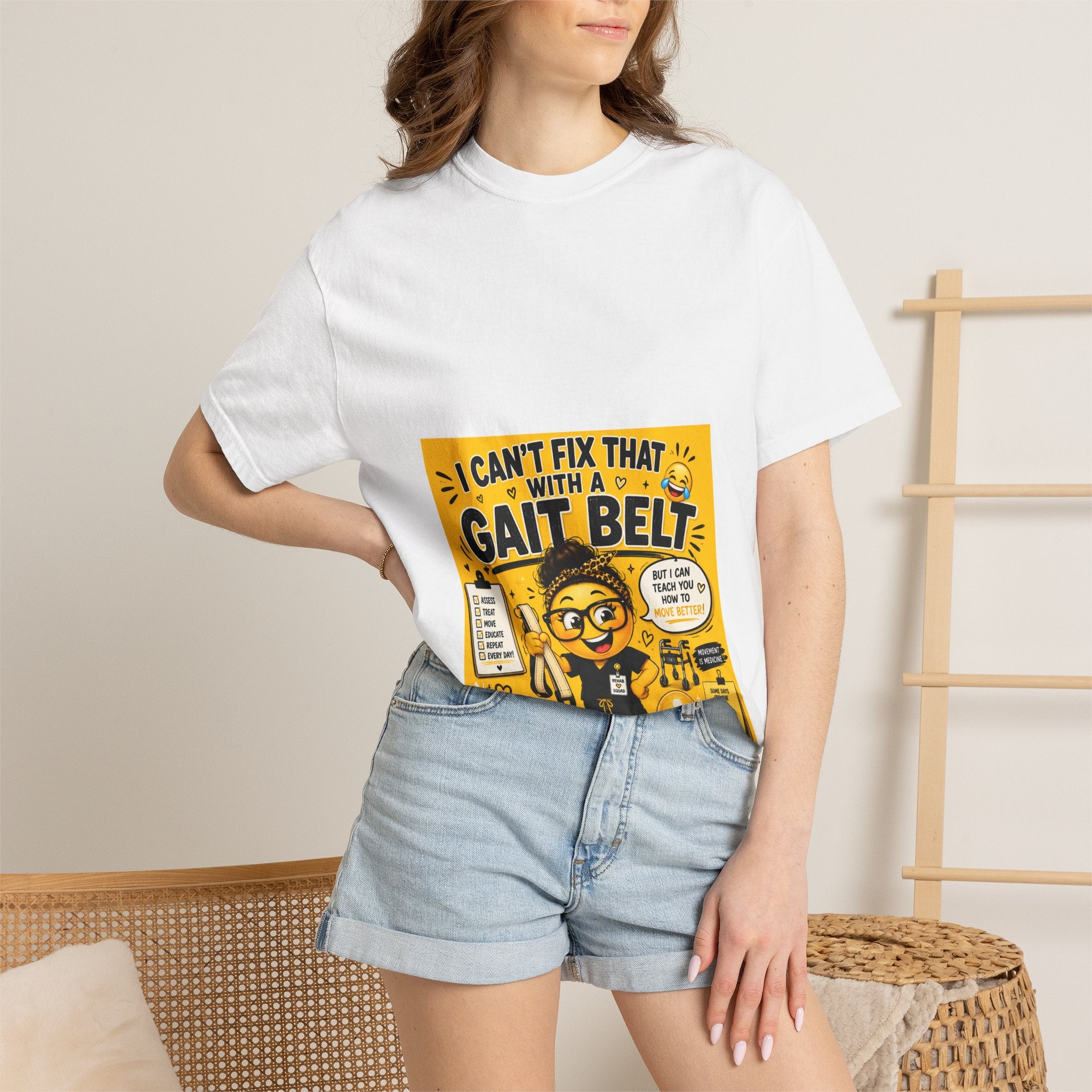 I Can't Fix That With a Gait Belt-Emoji T-shirt