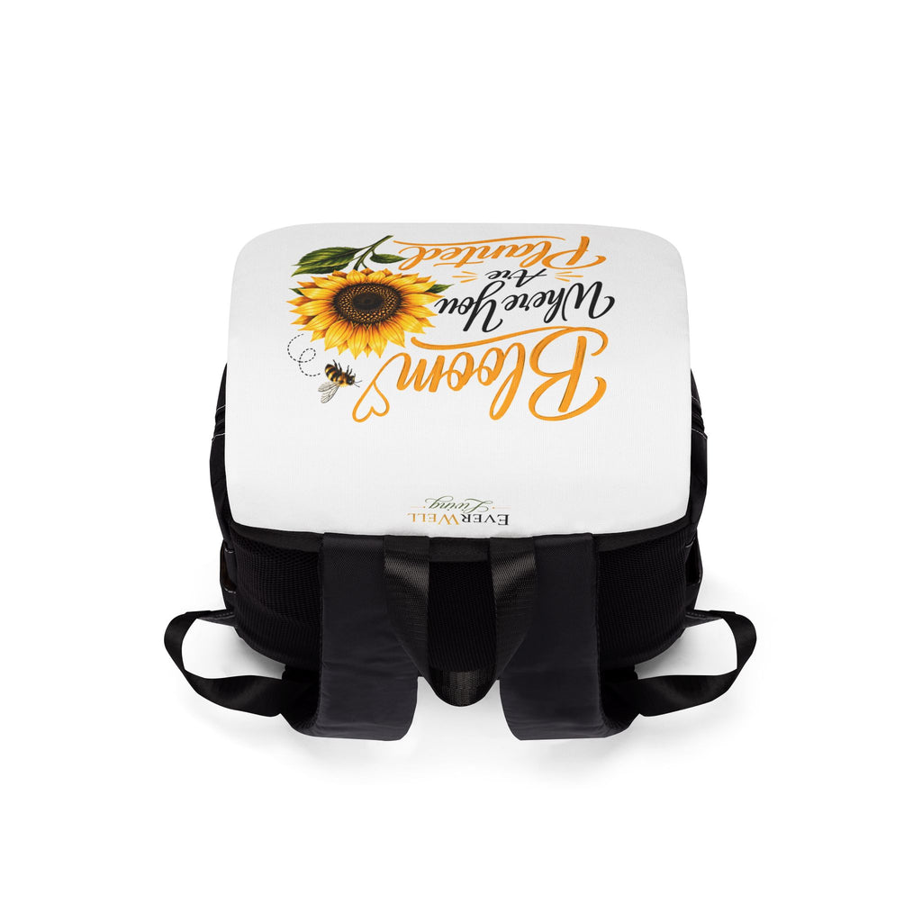Sunflower Backpack "Bloom where you are planted"
