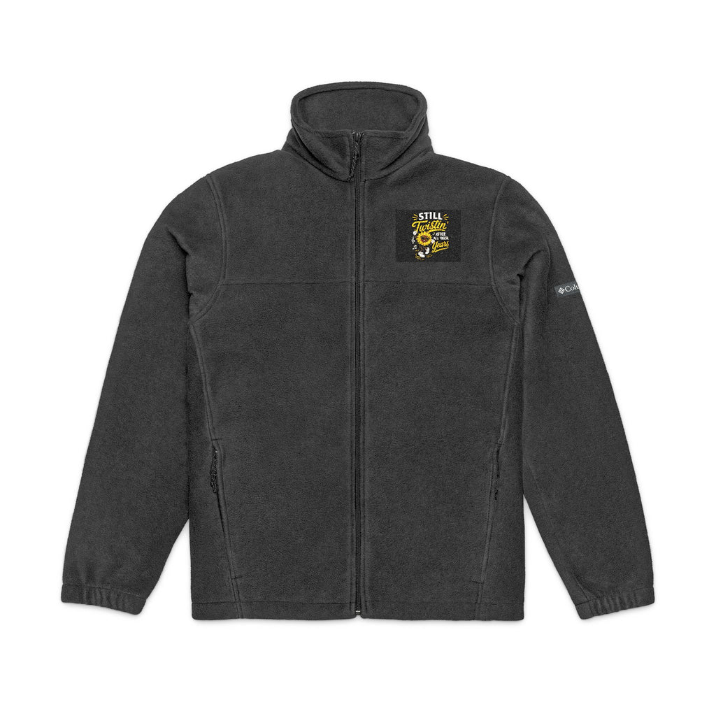 Embroidered Floral Crest Fleece Jacket