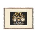 Bee Kind Woven Blanket – Floral Bee Throw for Cozy Home Décor