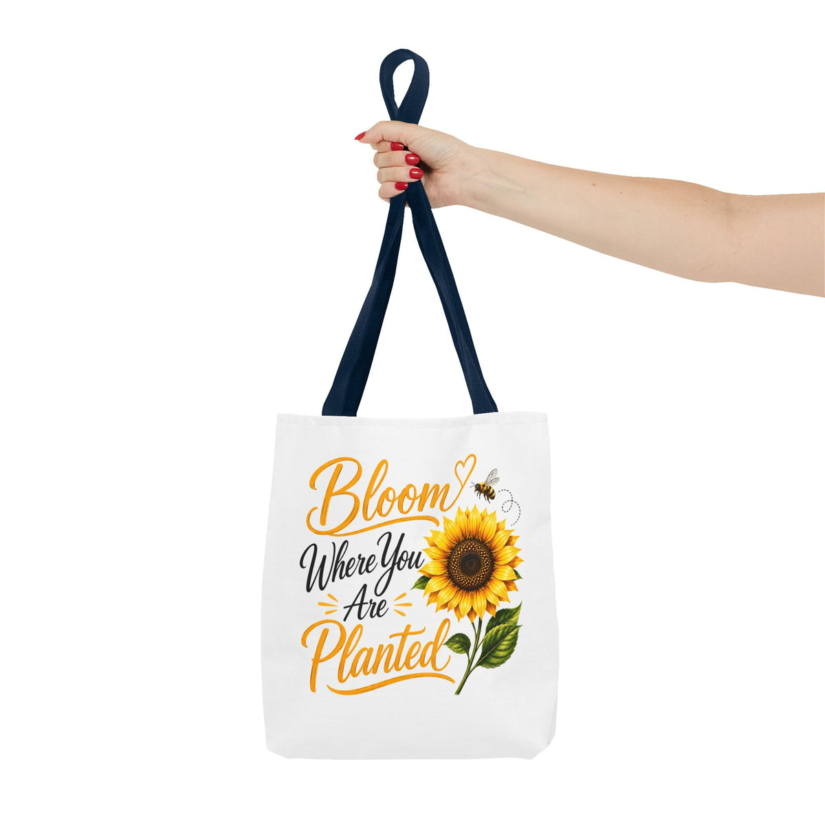 Bloom Where You Are Planted Sunflower Tote Bag