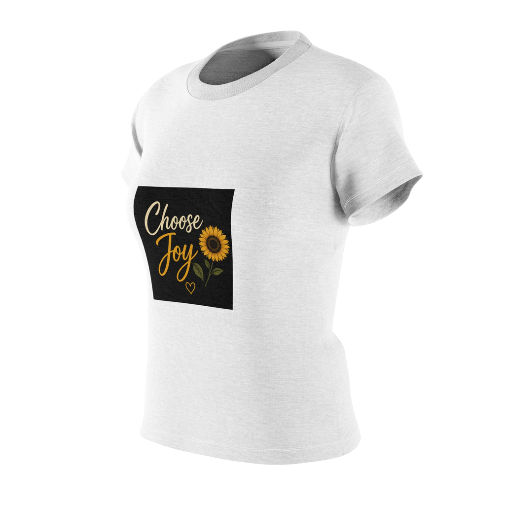 Choose Joy Sunflower Tee — Women's Inspirational Floral Shirt