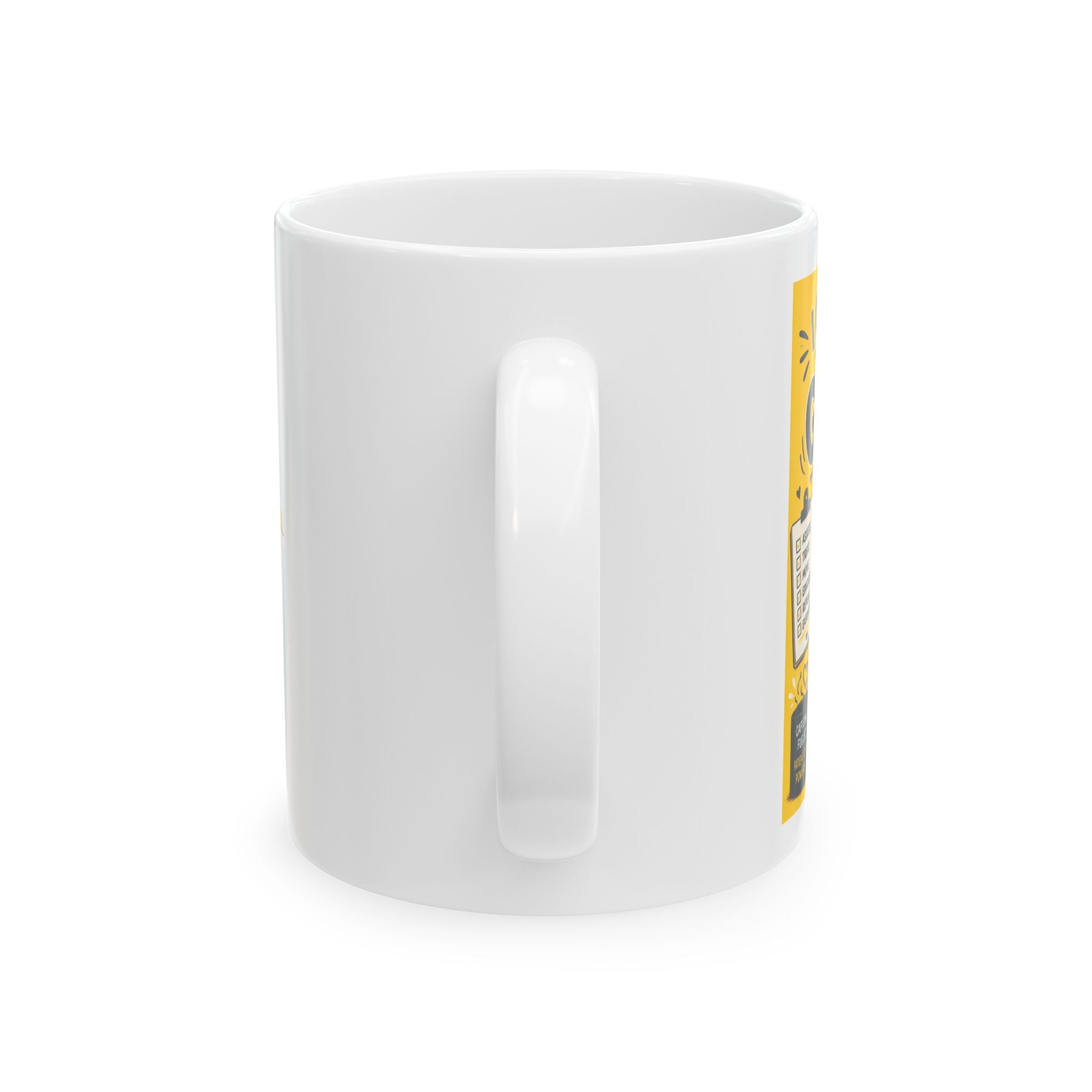 “I Can Fix That With A Belt”  Emoji-White Coffee Cup