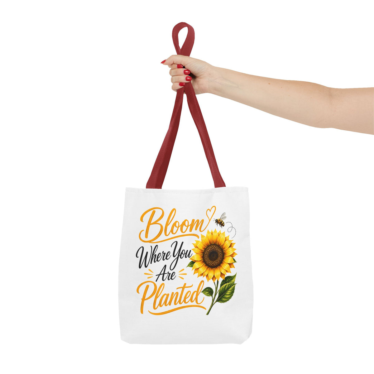 Bloom Where You Are Planted Sunflower Tote Bag