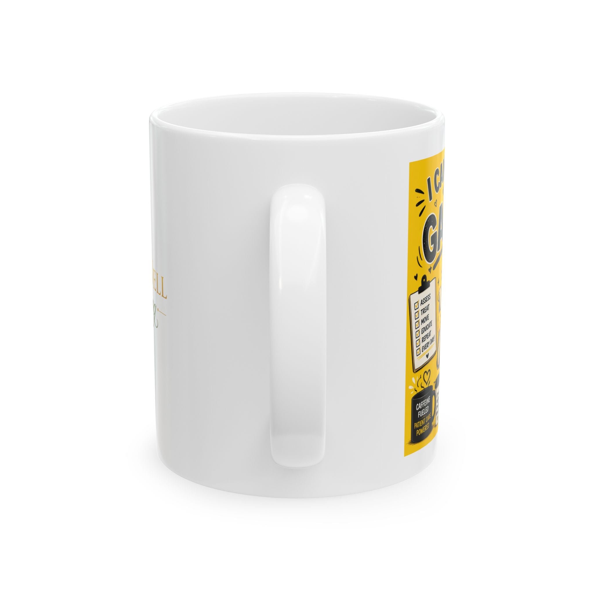 I Can't Fix this with a Gait Belt-Emoji White coffee Mug