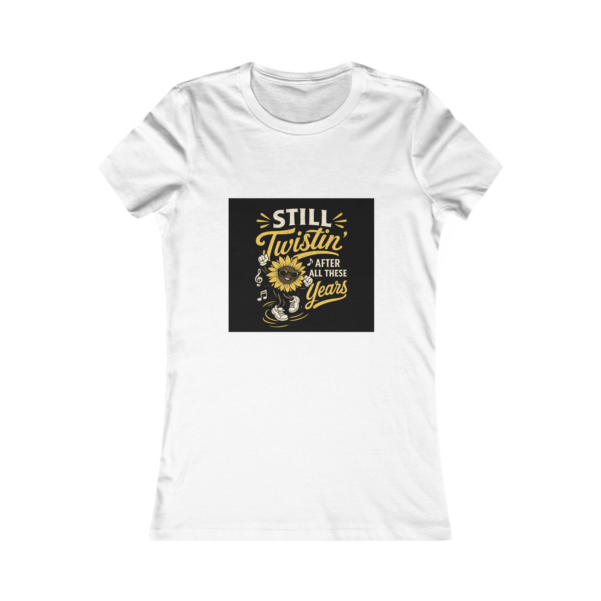"Still Twistin' After All These Years" Vintage Sunflower Graphic Women’s Tee