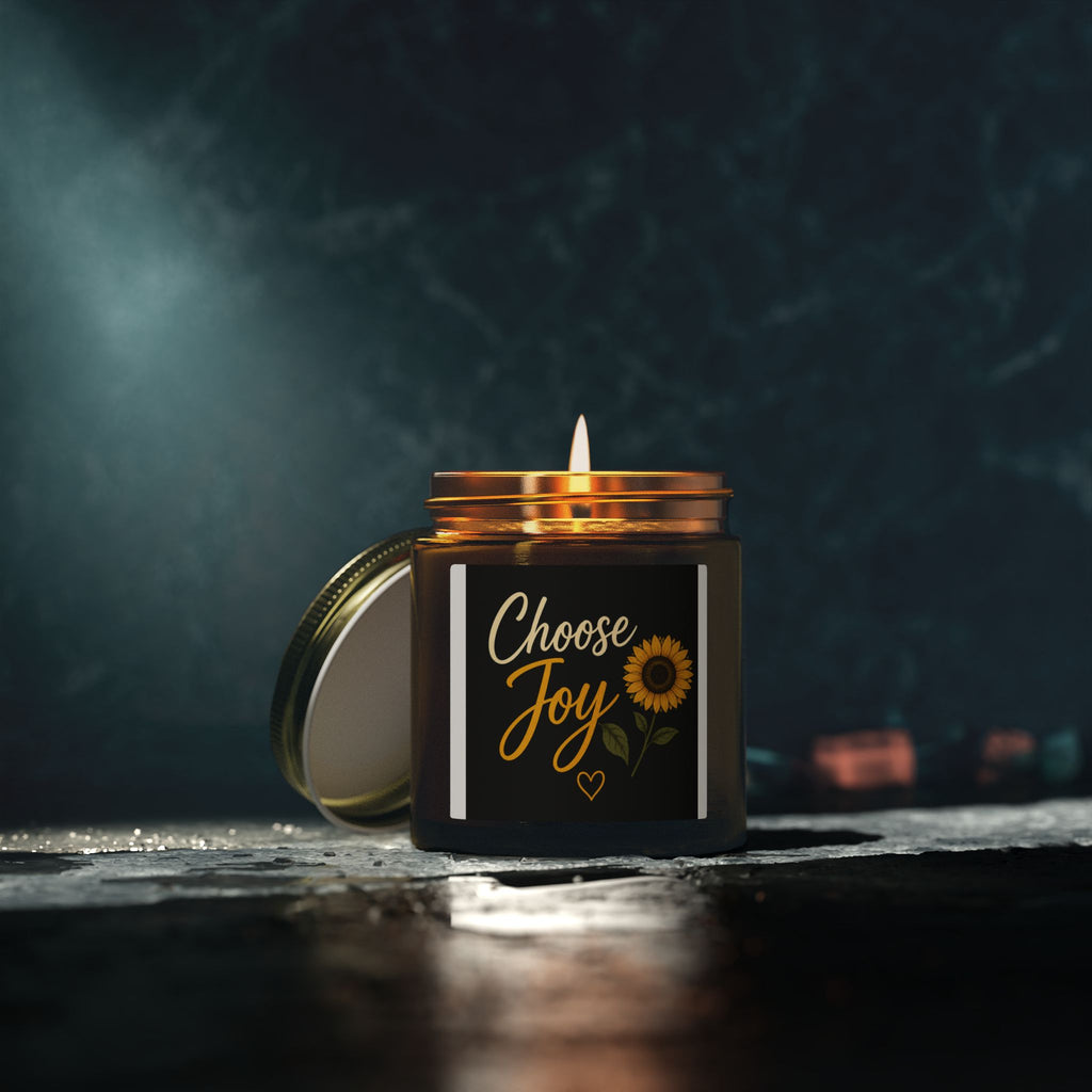 Choose Joy Sunflower Scented Candle — Coconut Apricot Wax (4oz & 9oz)