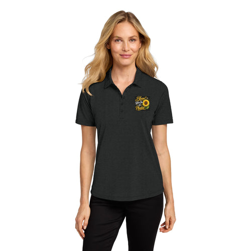 "Choose Joy" Ladies Sunflower Pocket Polo