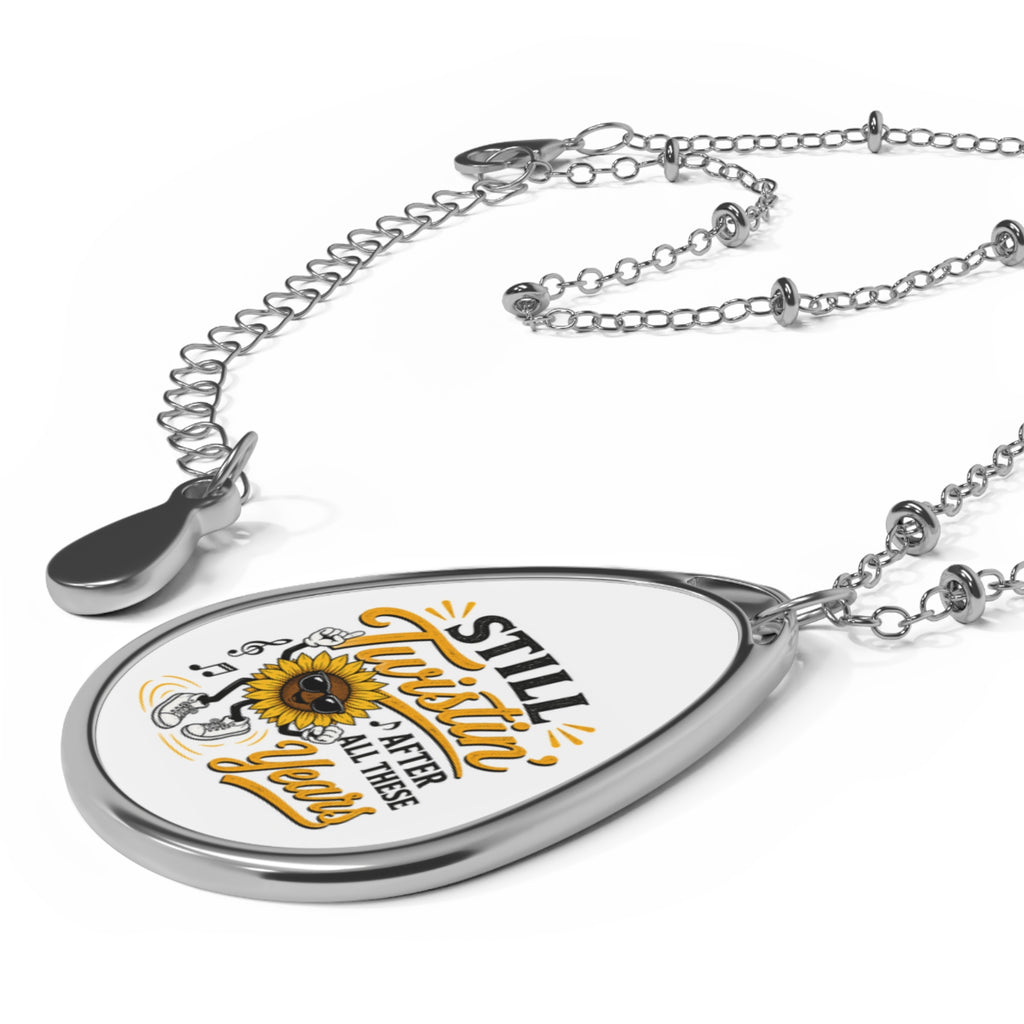 Still Twistin' After All These Years Oval Necklace – Vintage Dance Music Pendant