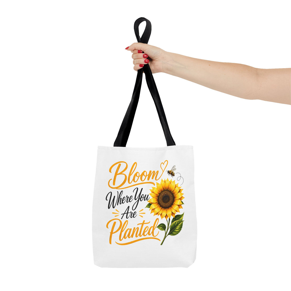 Bloom Where You Are Planted Sunflower Tote Bag