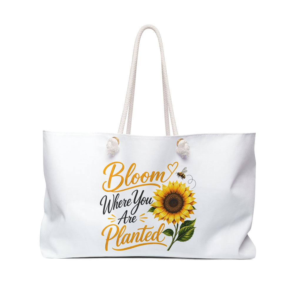 Sunflower "Bloom Where You Are Planted" Weekender Bag