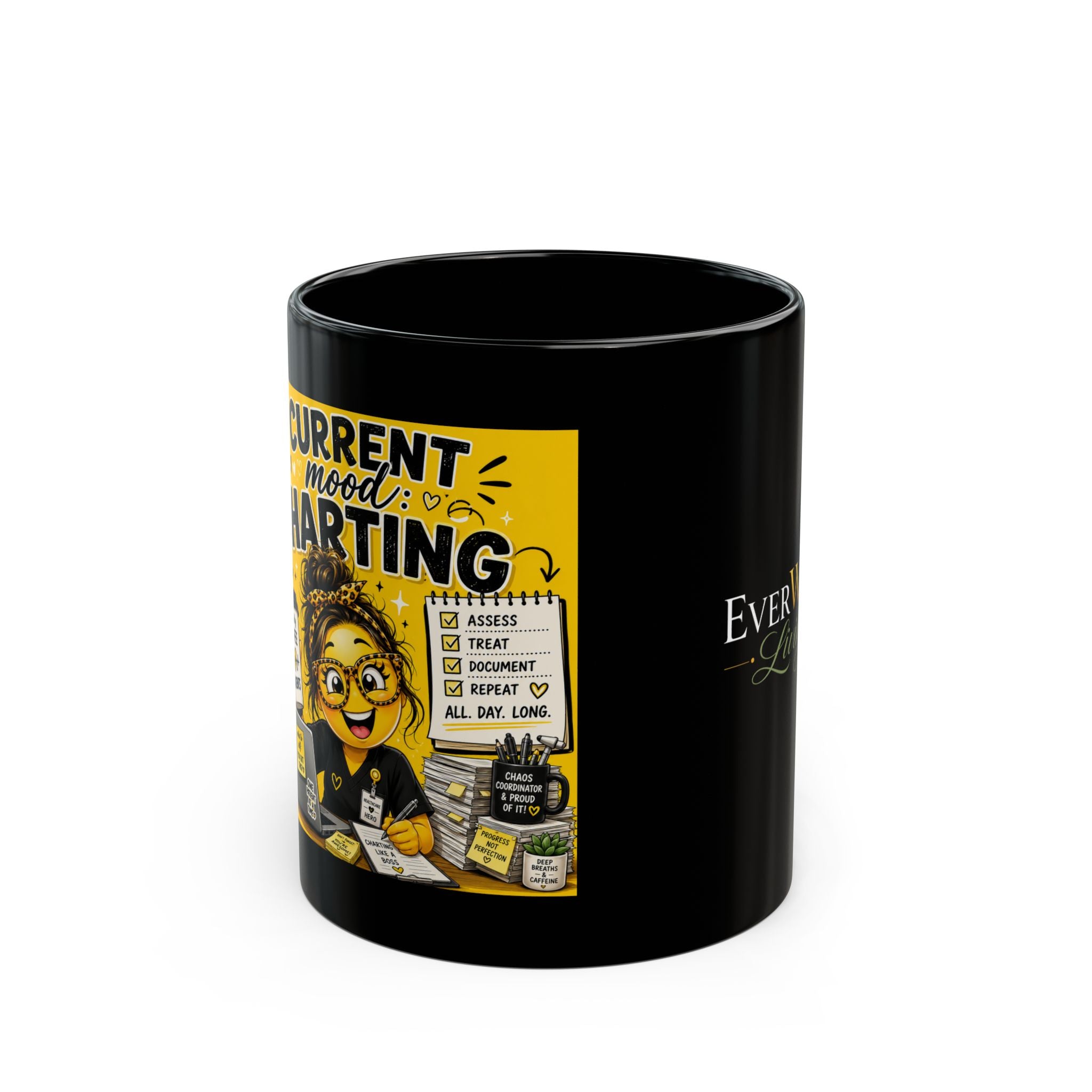 Charting mood-Emoji-Black Mug