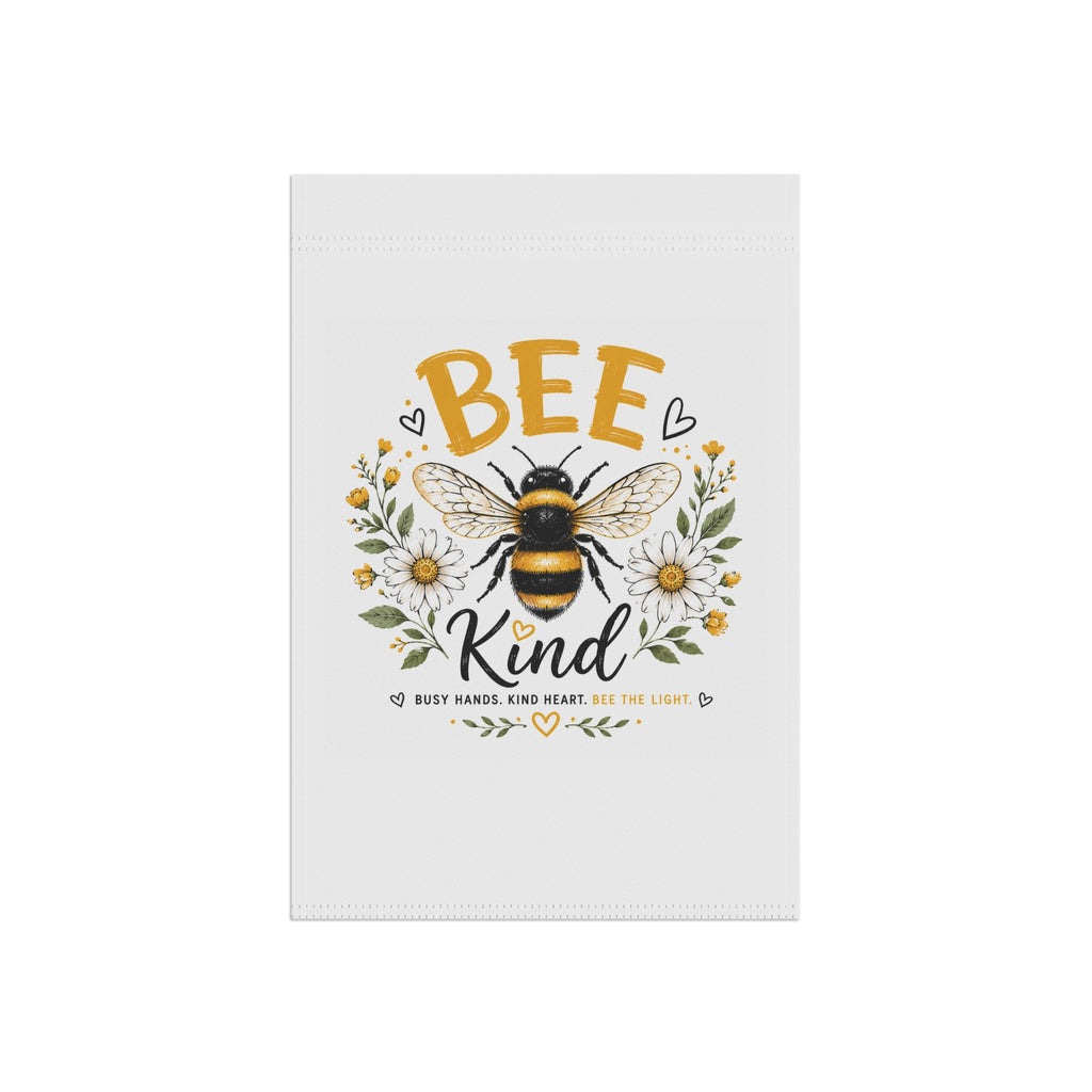 Bee Kind Garden Flag - Floral Bee House Banner for Yard & Porch