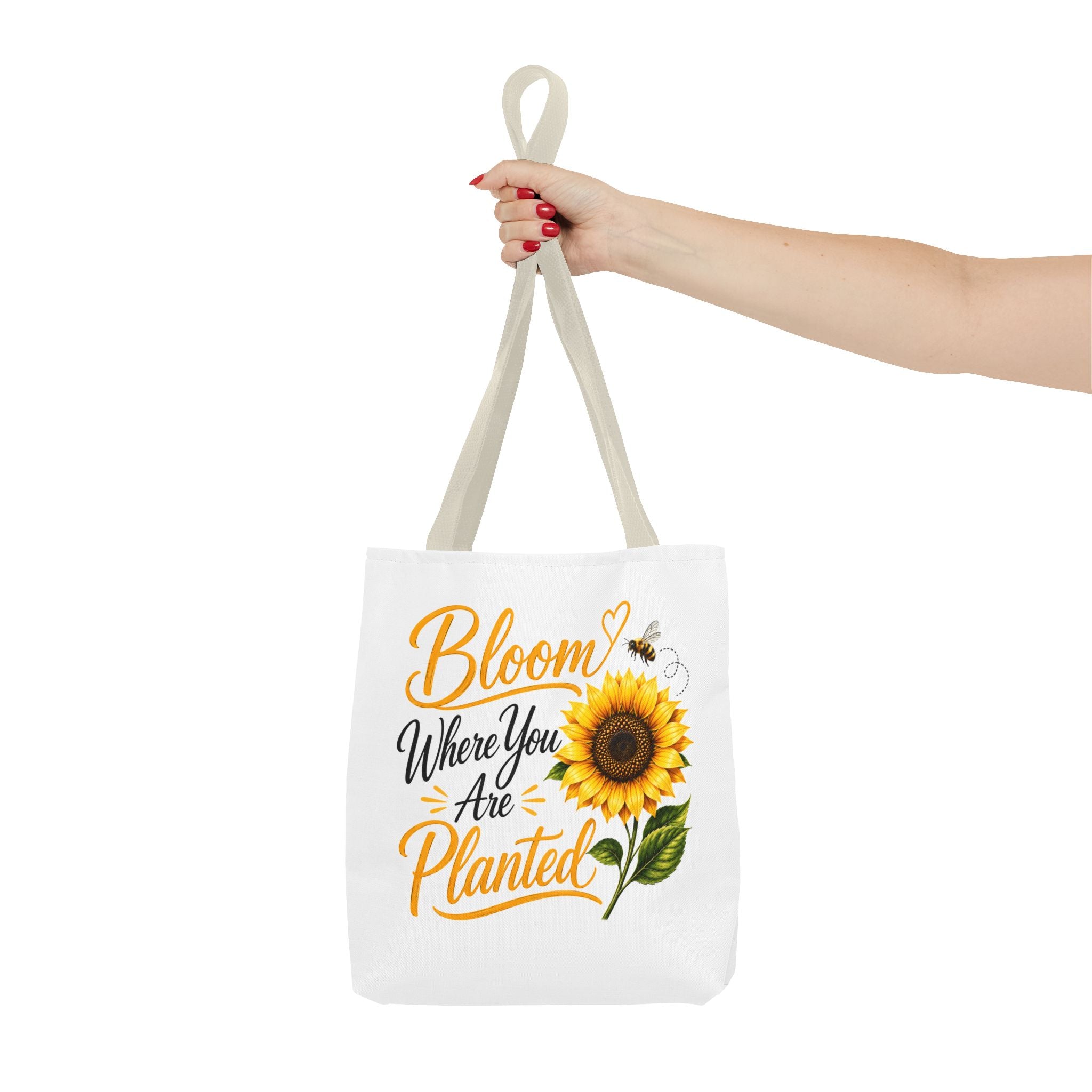 Bloom Where You Are Planted Sunflower Tote Bag