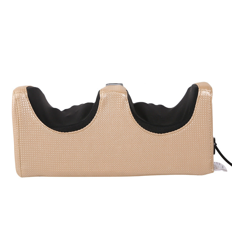 Foot massager kneads and presses feet, calves, soles