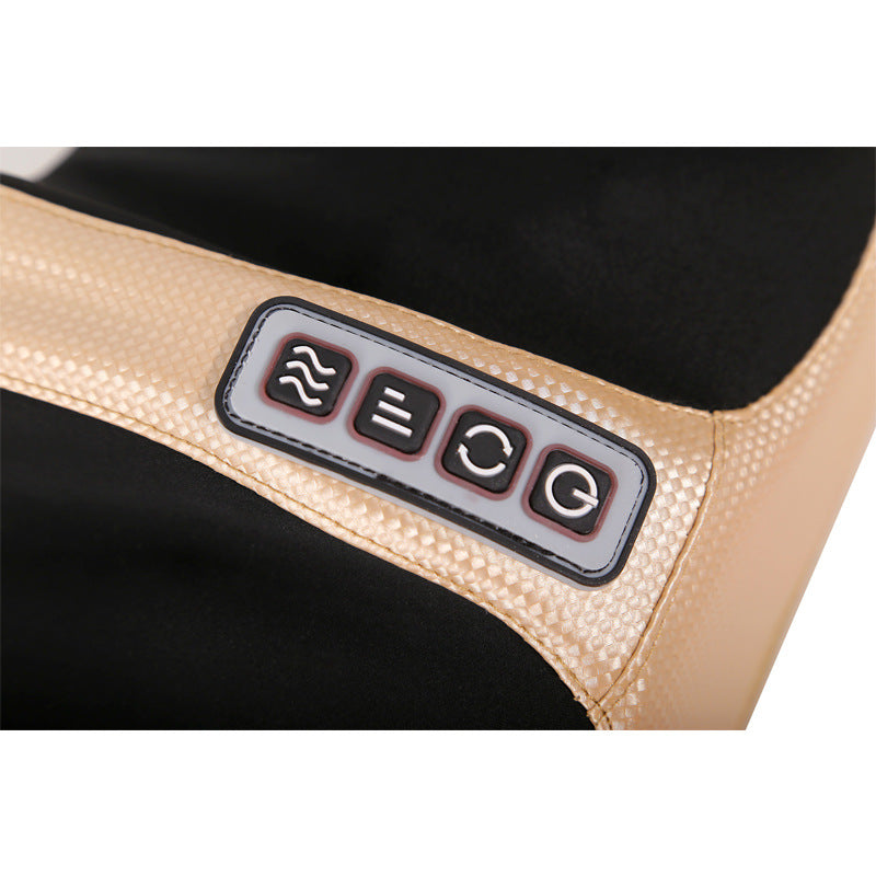 Foot massager kneads and presses feet, calves, soles