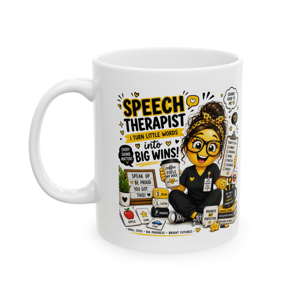 Speech Therapists Emoji-White Coffee Cup