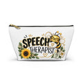 Speech Therapist Accessory Pouch – Speechie Gift with Bee and Sunflower Design