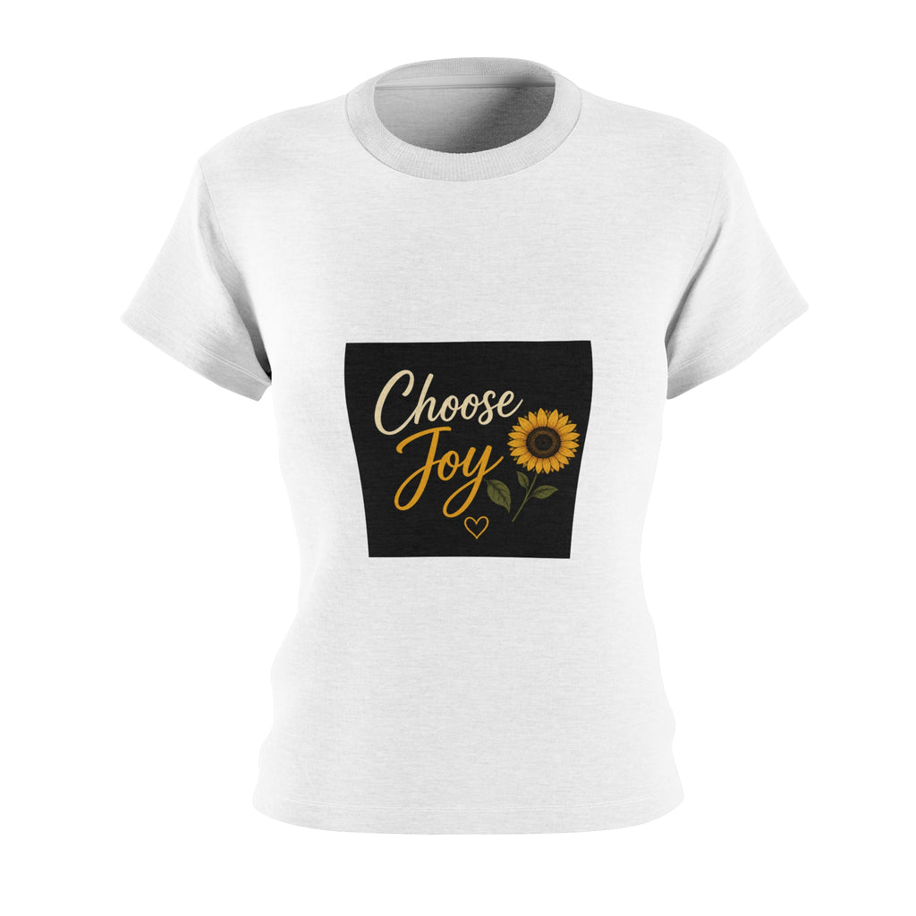 Choose Joy Sunflower Tee — Women's Inspirational Floral Shirt
