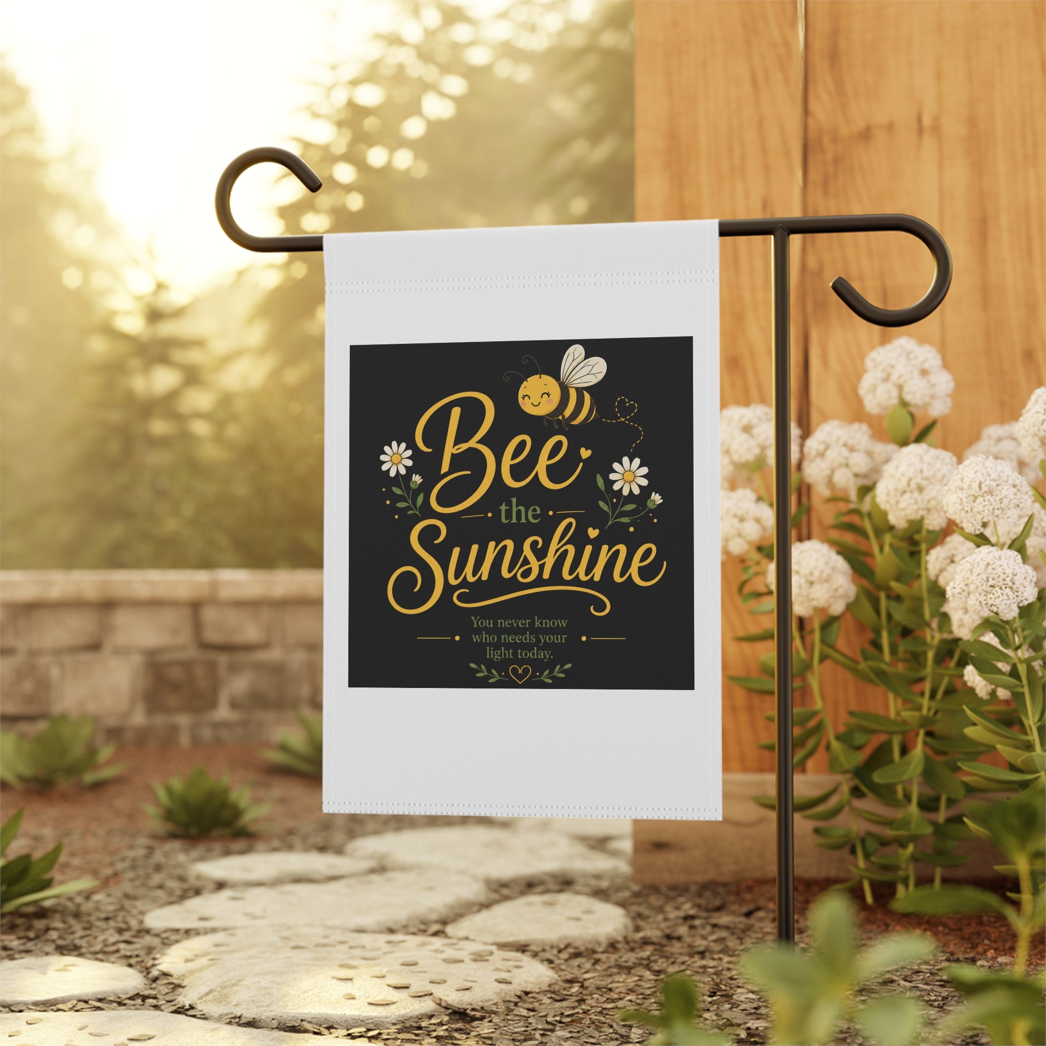 Bee the Sunshine Garden Flag — Cute Bumblebee Welcome Banner for Yard & Porch