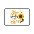 Sunflower "Bloom Where You Are Planted" Desk Mat — Inspirational Office Mousepad