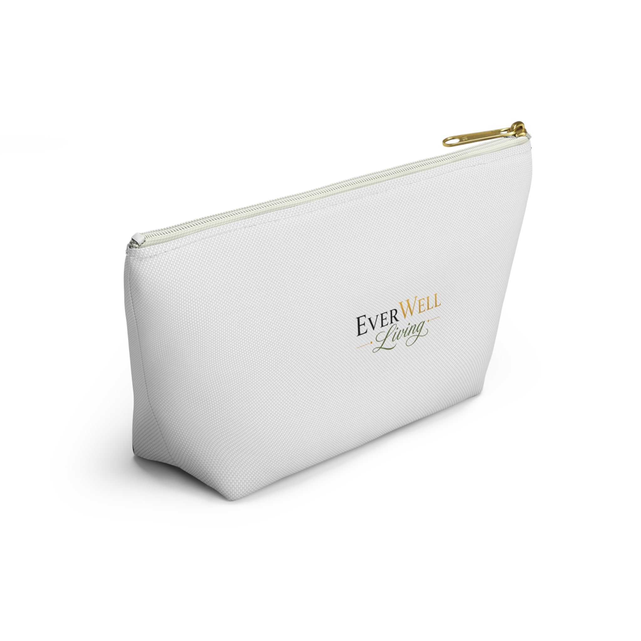 Bee Kind Floral Accessory Pouch — Zip Makeup Bag with T-Bottom