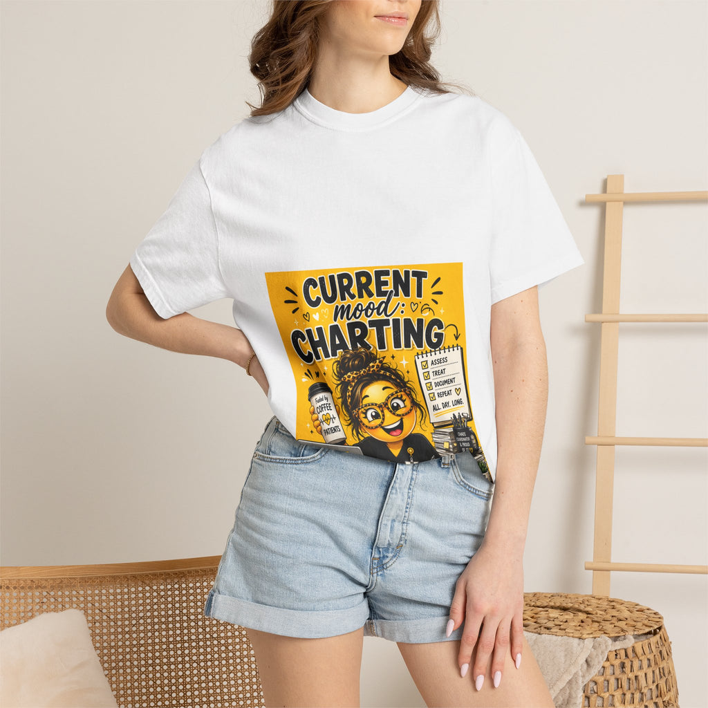 Charting Mood T-Shirt – Emoji Healthcare Worker