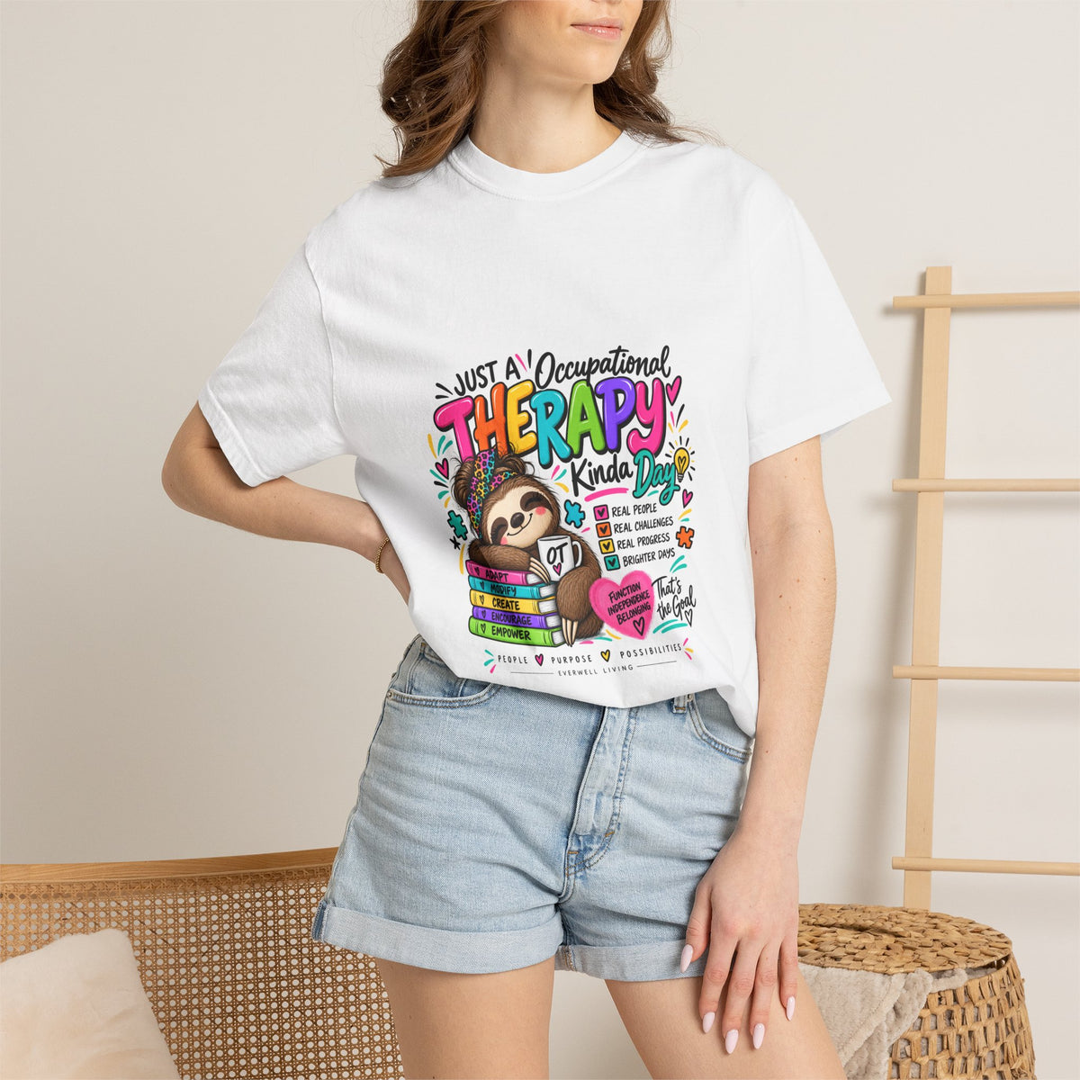 Occupational Therapy Sloth T-Shirt — "Just a Occupational Therapy Kinda Day" Cute OT Gift