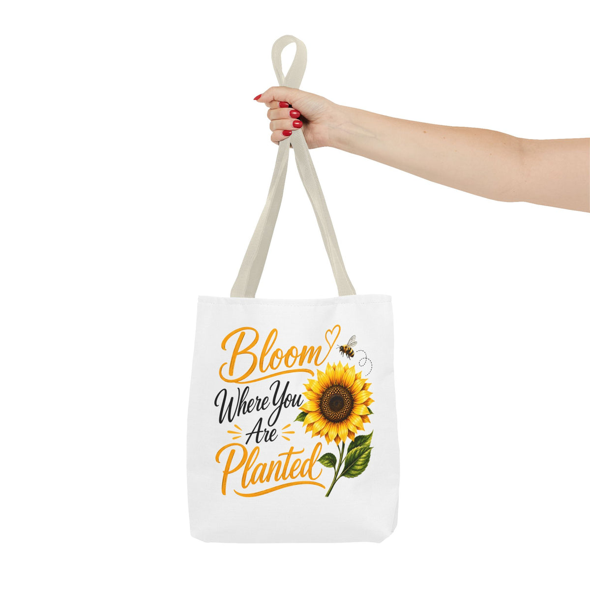Bloom Where You Are Planted Sunflower Tote Bag