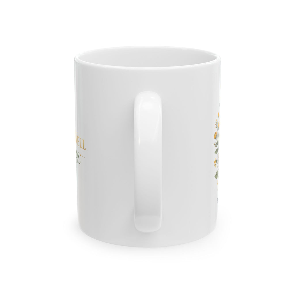 Bee Kind Ceramic Mug — Floral Bee Coffee Cup (11oz, 15oz)