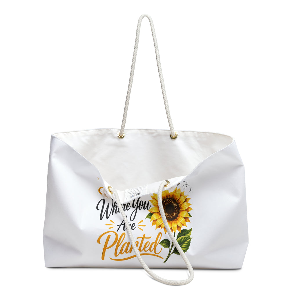 Sunflower "Bloom Where You Are Planted" Weekender Bag