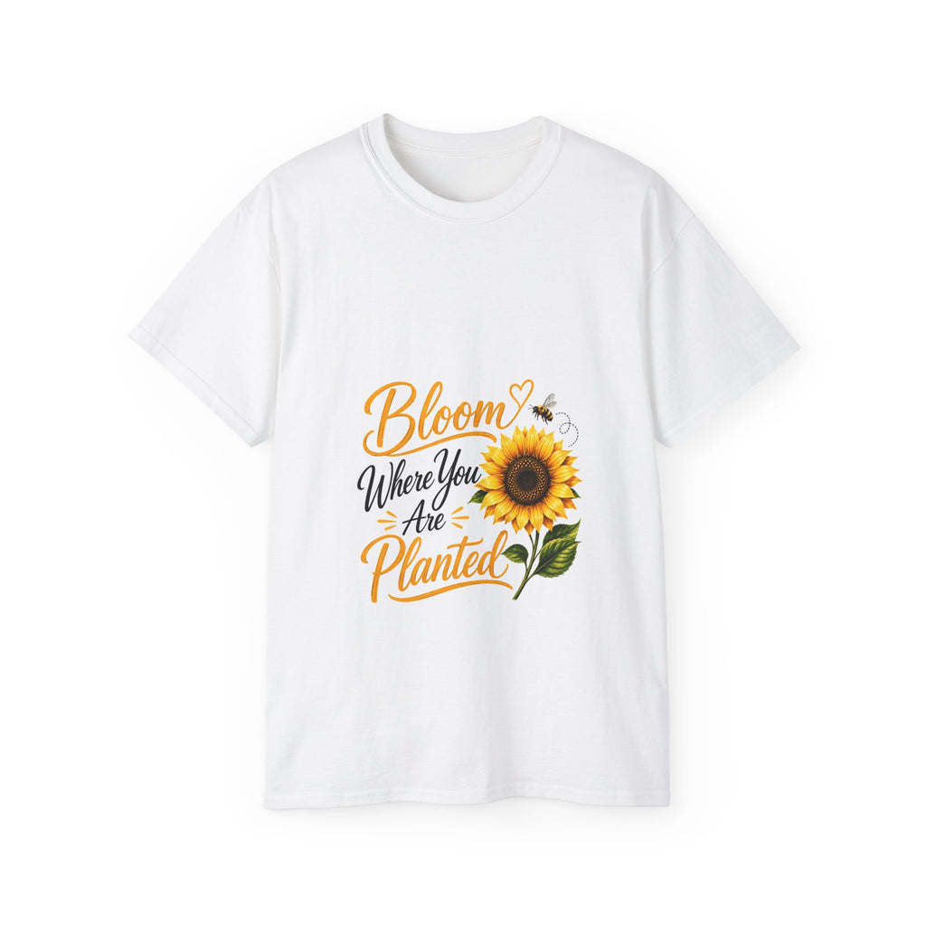Bloom Where You Are Planted Sunflower Tee