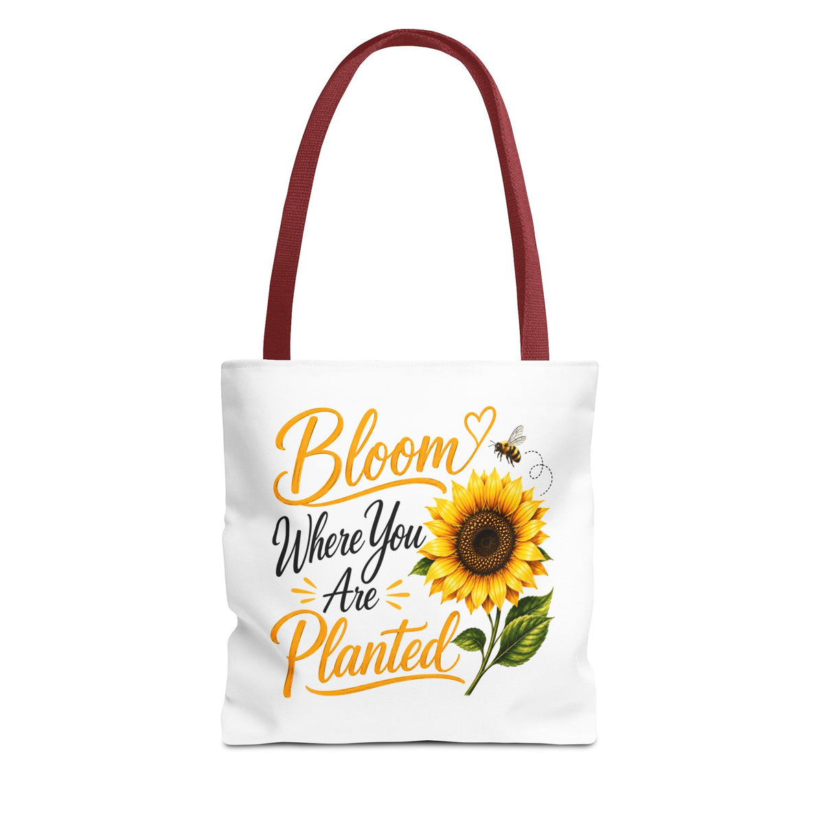 Bloom Where You Are Planted Sunflower Tote Bag