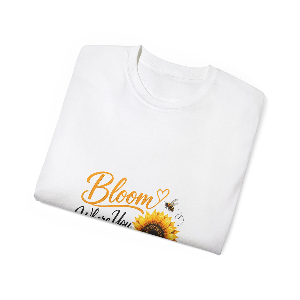 Bloom Where You Are Planted Sunflower Tee