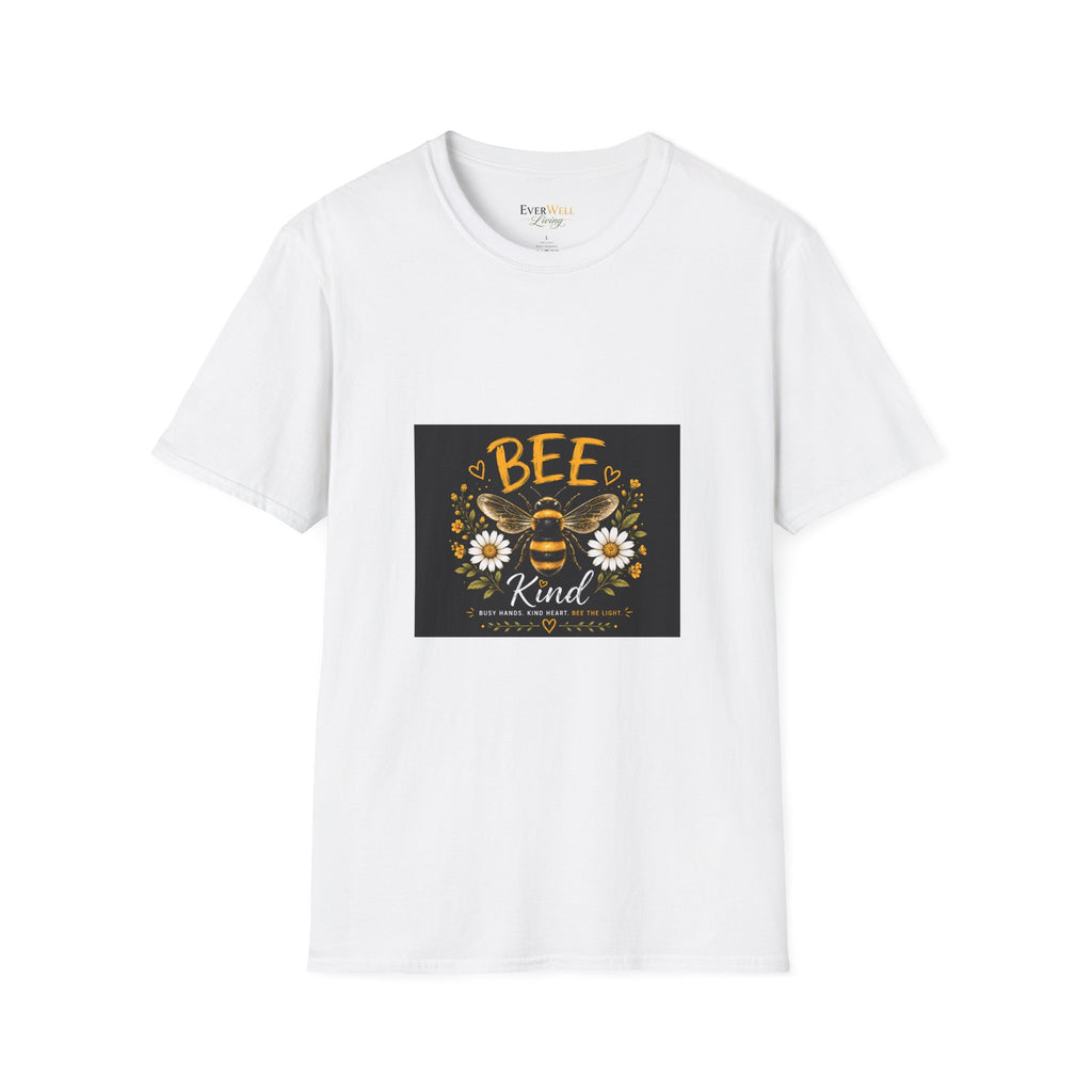 Bee Kind T-Shirt — Floral Bee Graphic Tee for Nature Lovers