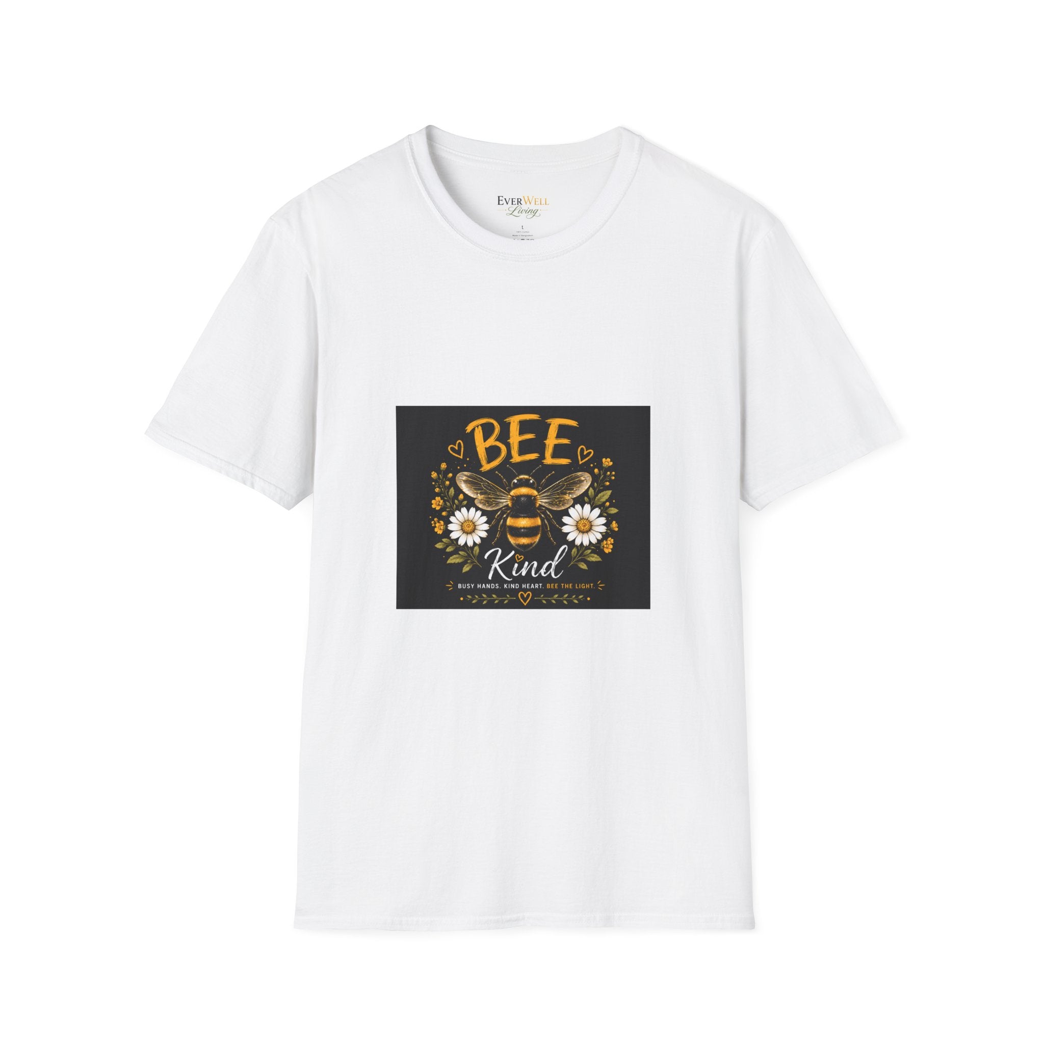 Bee Kind T-Shirt — Floral Bee Graphic Tee for Nature Lovers