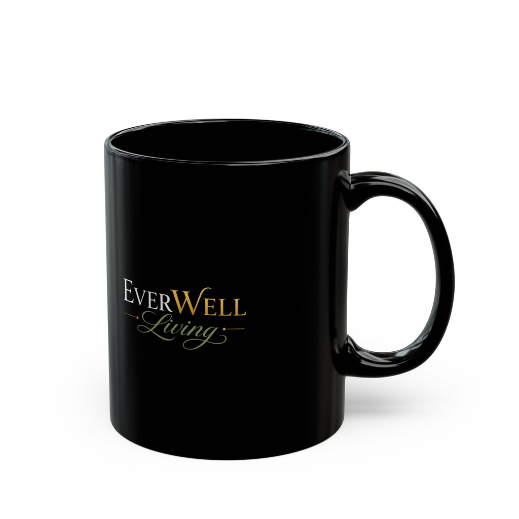 Bee Kind Black Coffee Mug – 11oz/15oz Floral Bee Gift