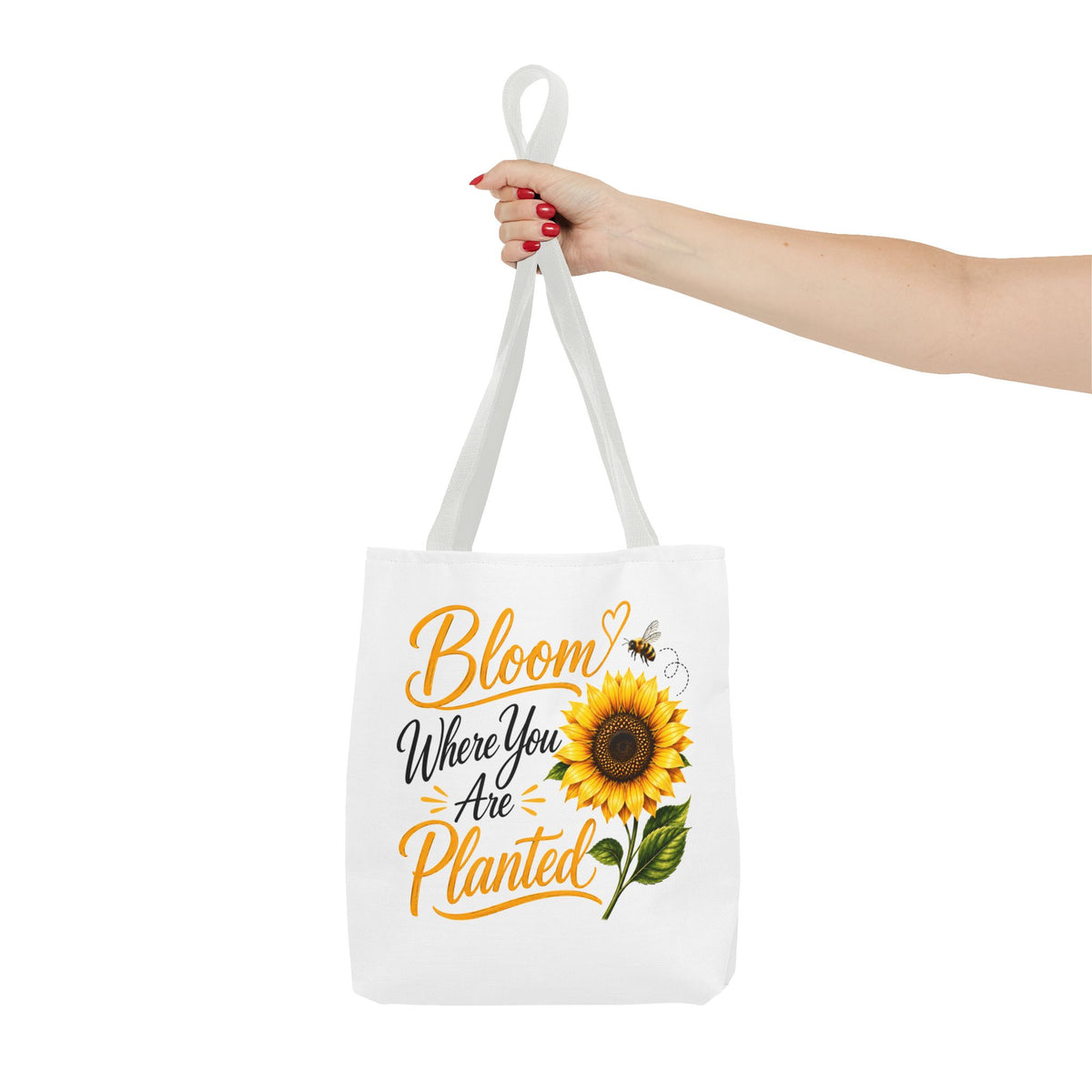 Bloom Where You Are Planted Sunflower Tote Bag