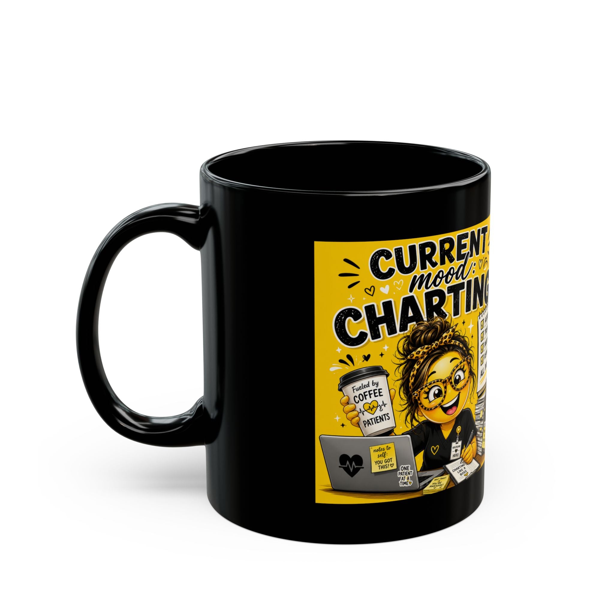 Charting mood-Emoji-Black Mug