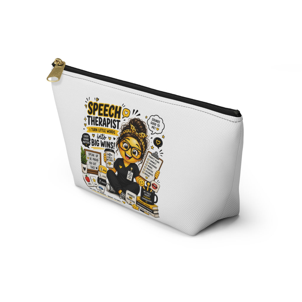 Speech Therapist Emoji Make up Bag