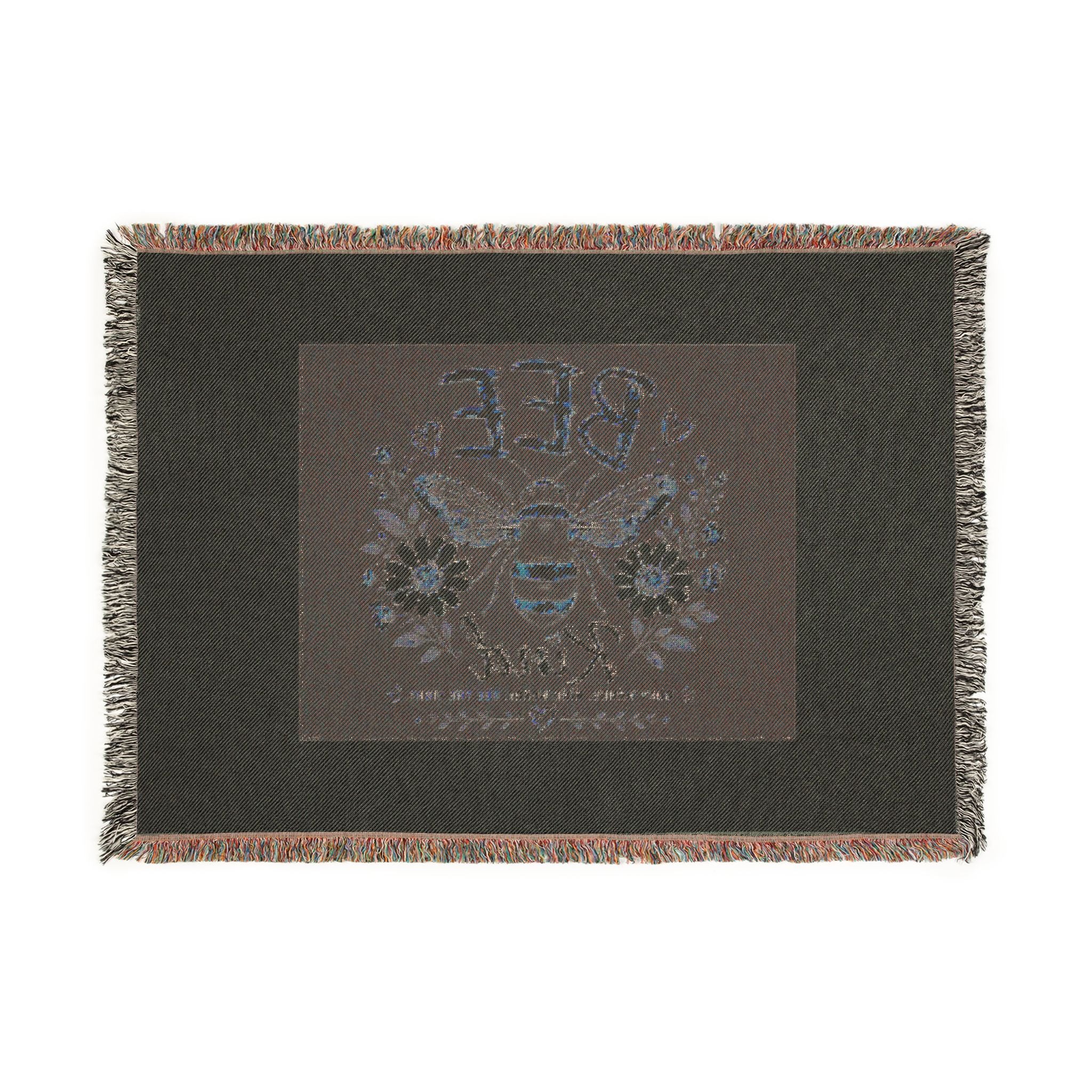 Bee Kind Woven Blanket – Floral Bee Throw for Cozy Home Décor