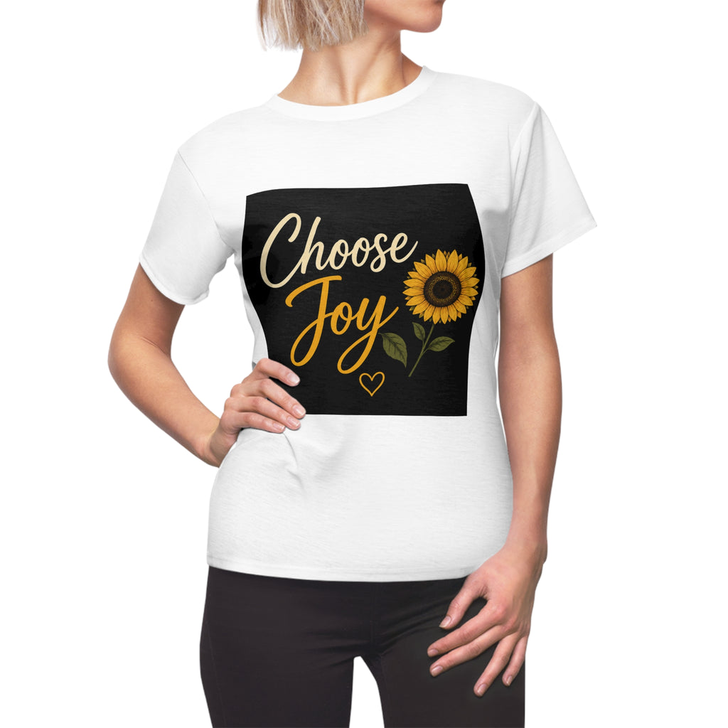 Choose Joy Sunflower Tee — Women's Inspirational Graphic T-Shirt