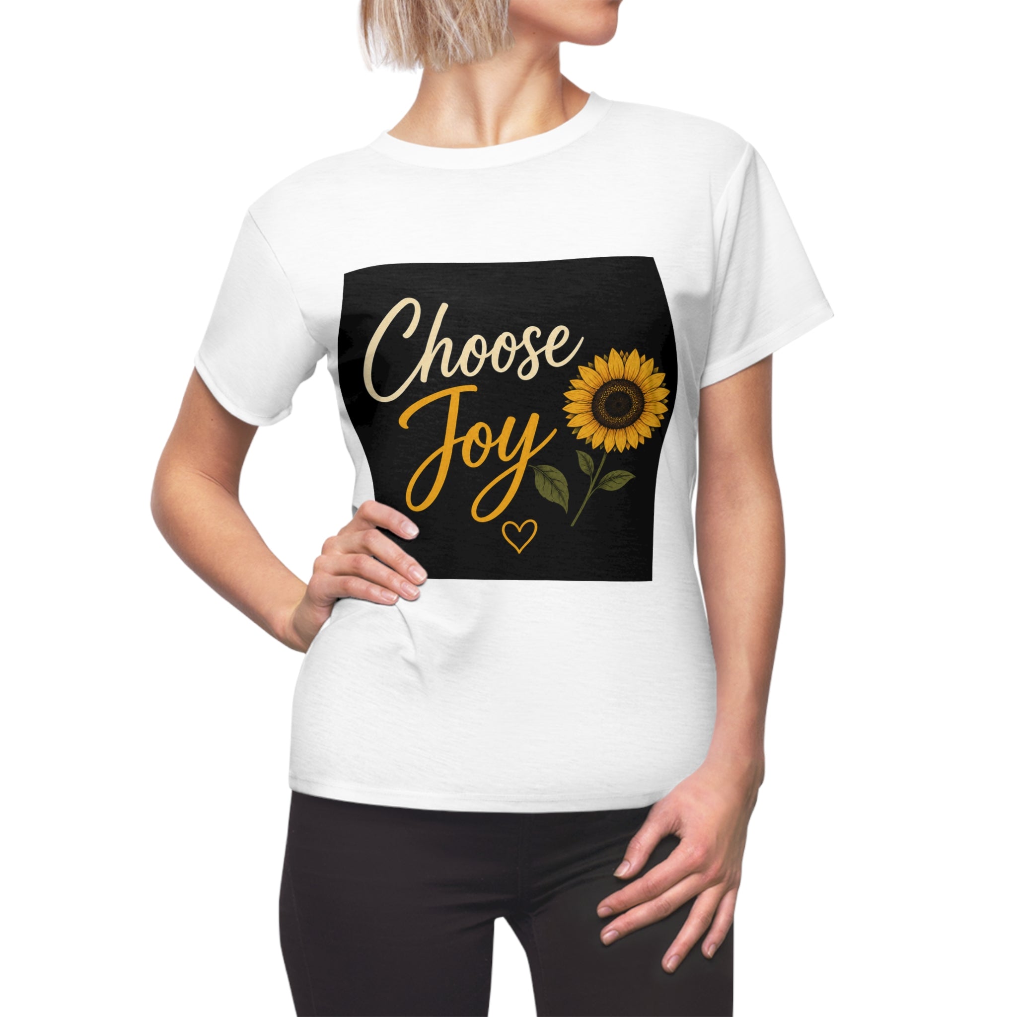 Choose Joy Sunflower Tee — Women's Inspirational Graphic T-Shirt
