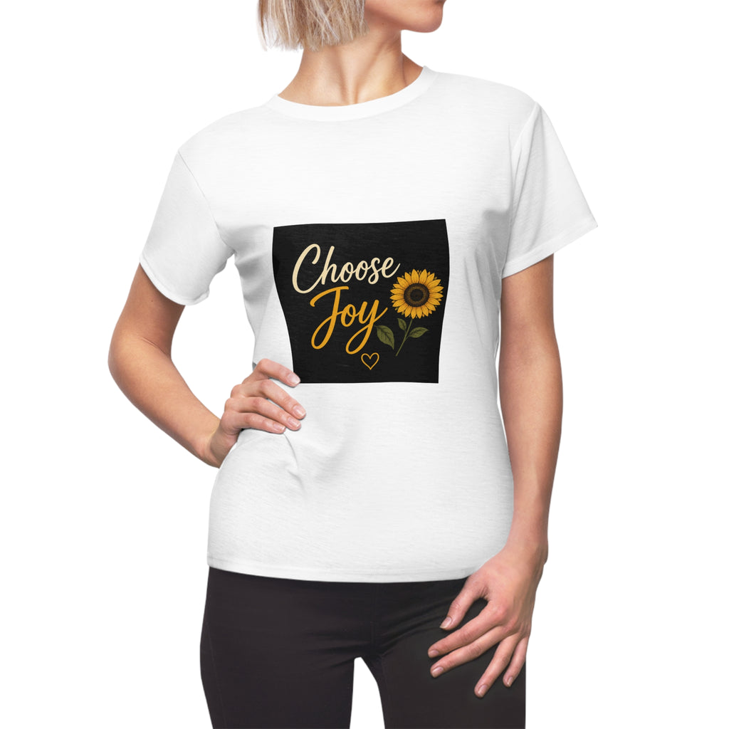 Choose Joy Sunflower Tee — Women's Inspirational Floral Shirt