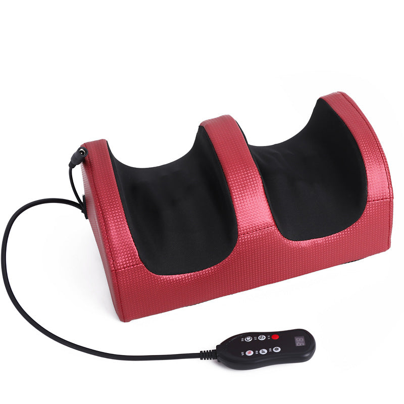 Foot massager kneads and presses feet, calves, soles