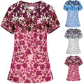 Nurse uniform pullover casual slim printed V-neck T-shirt